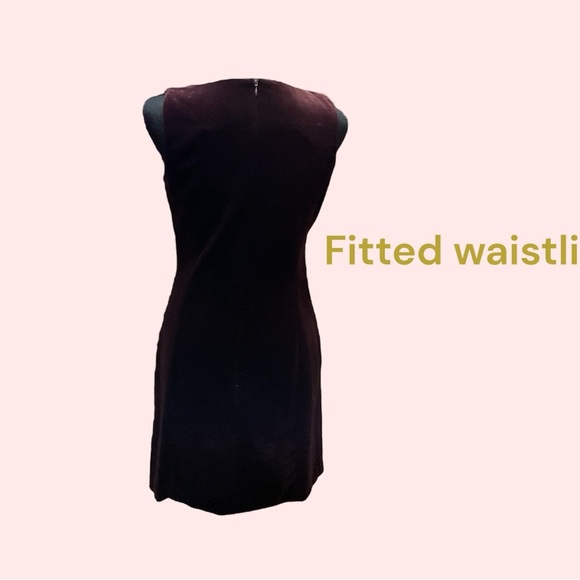 GAP CRUSHED VELVET SLEEVELESS PULLOVER DRESS ZIPPER & EYE HOOK CLOSURE WORN ONCE - Picture 2 of 3